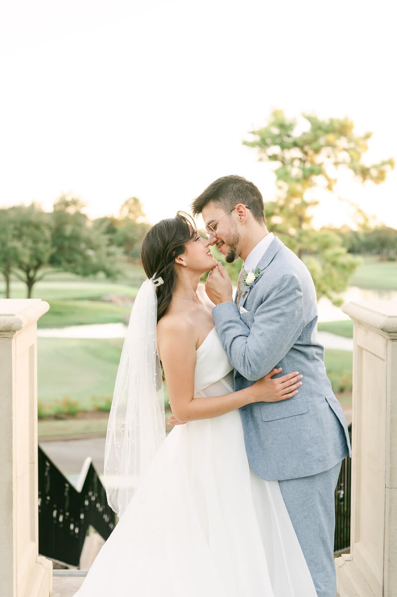 bride and groom wedding by Houston wedding photographer