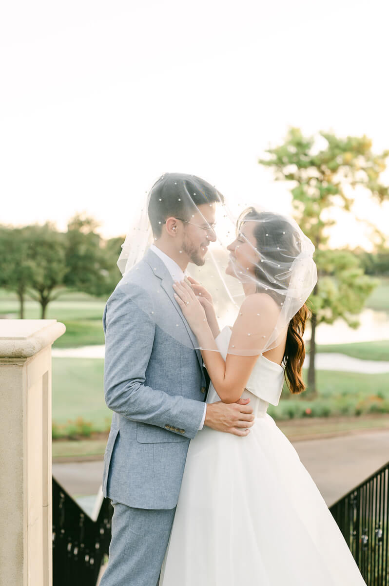 bride and groom wedding by Houston wedding photographer