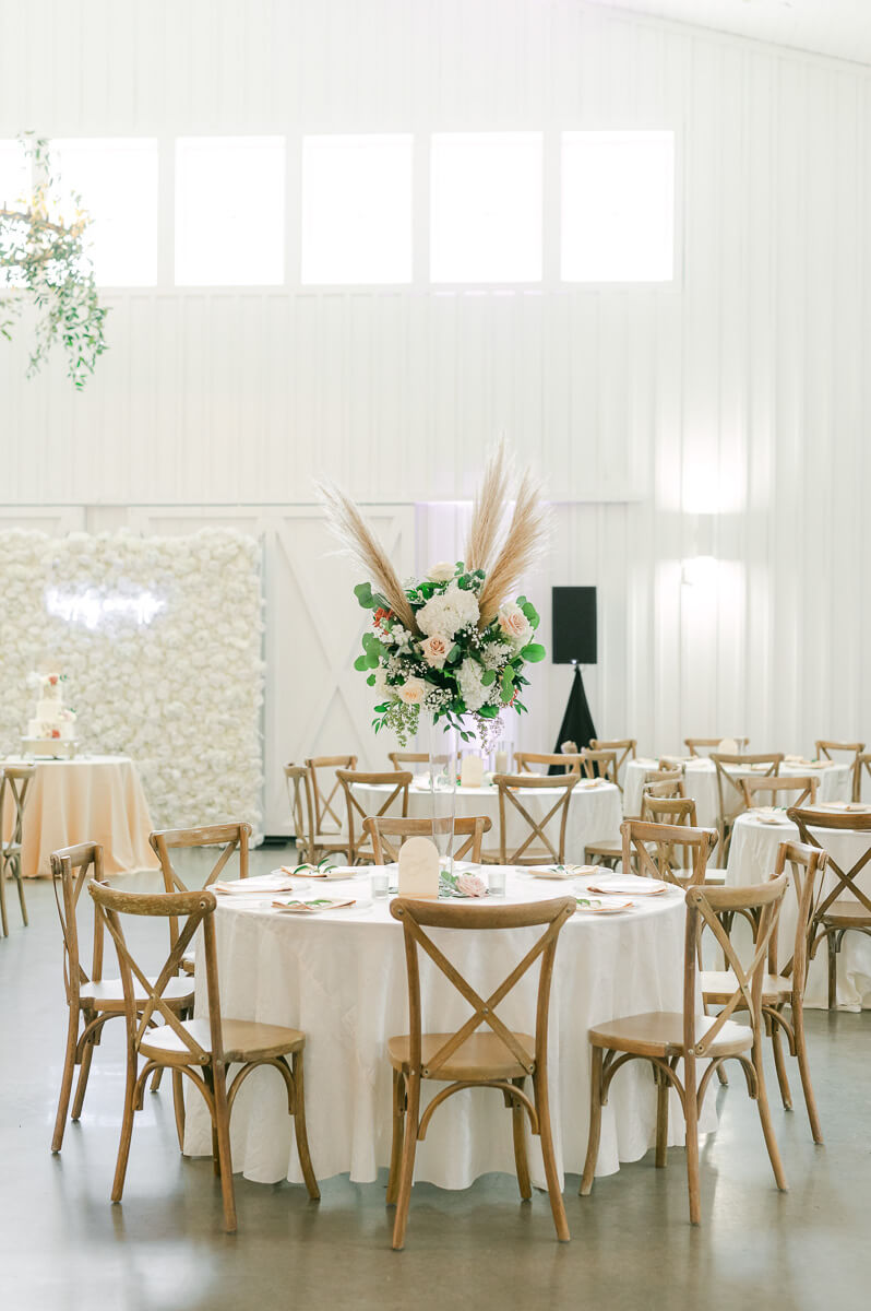 The Farmhouse wedding reception details