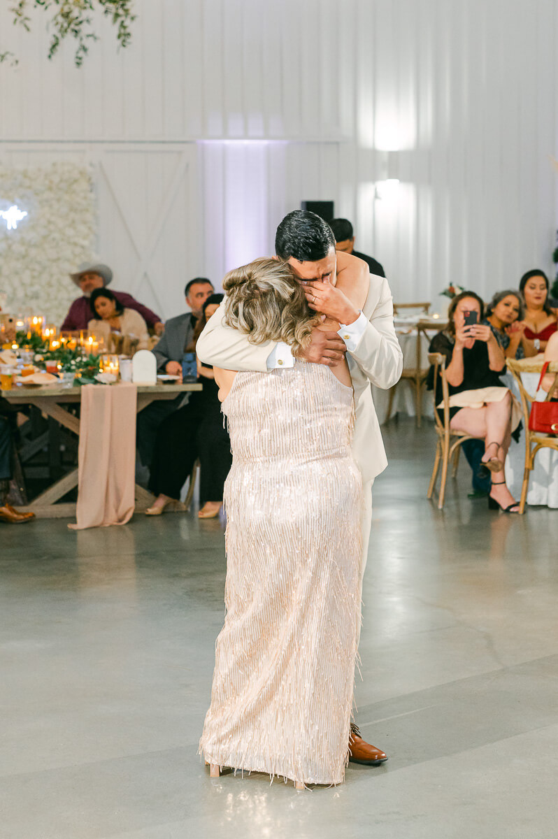 mother son dance by Houston wedding photographer