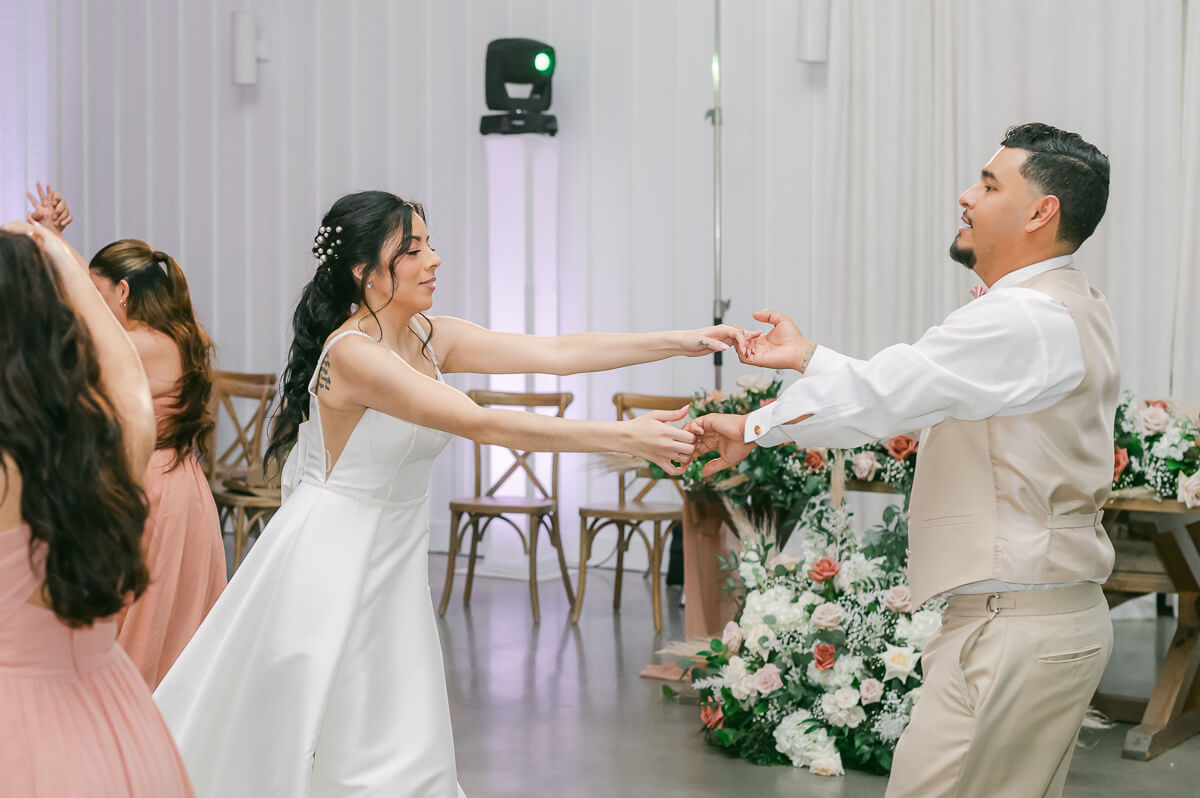 wedding reception by Houston wedding photographer