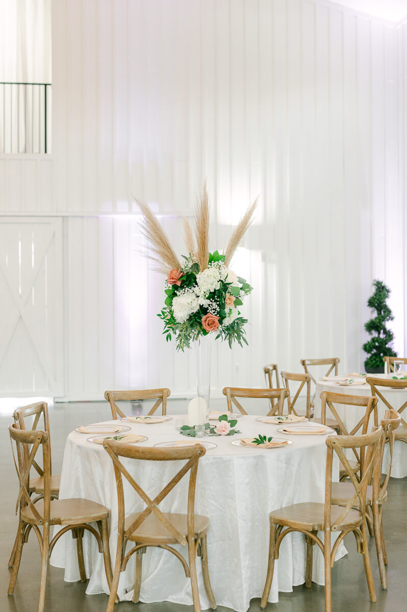 The Farmhouse wedding reception details