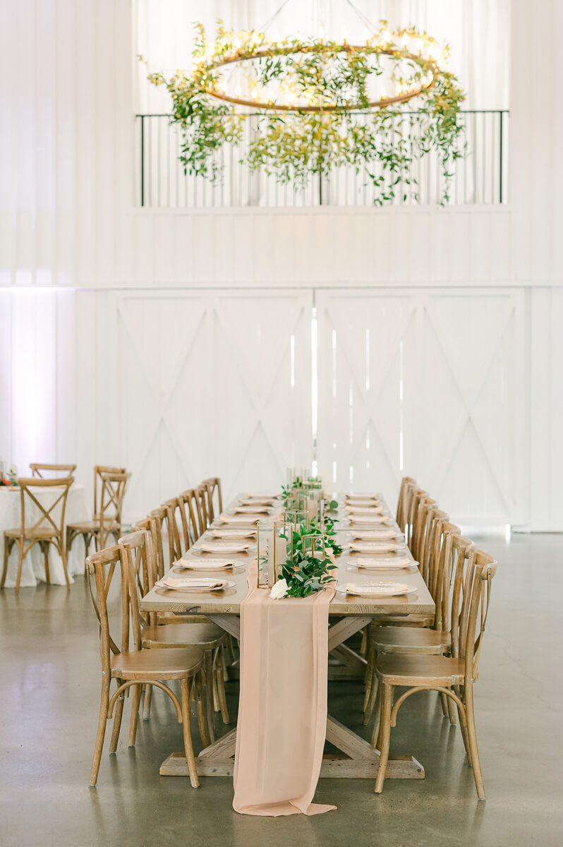 The Farmhouse wedding reception details