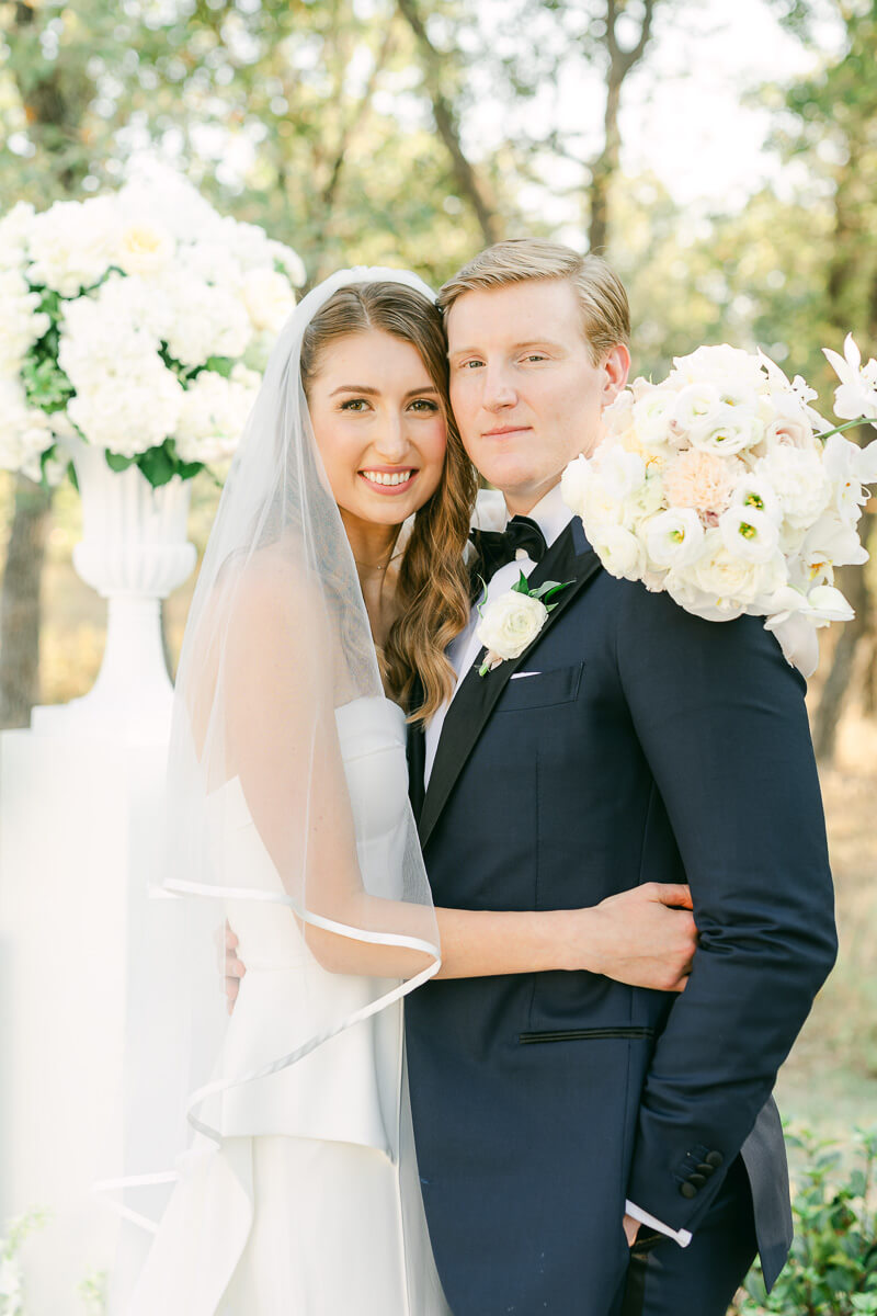 bride and groom at austin, tx wedding venue