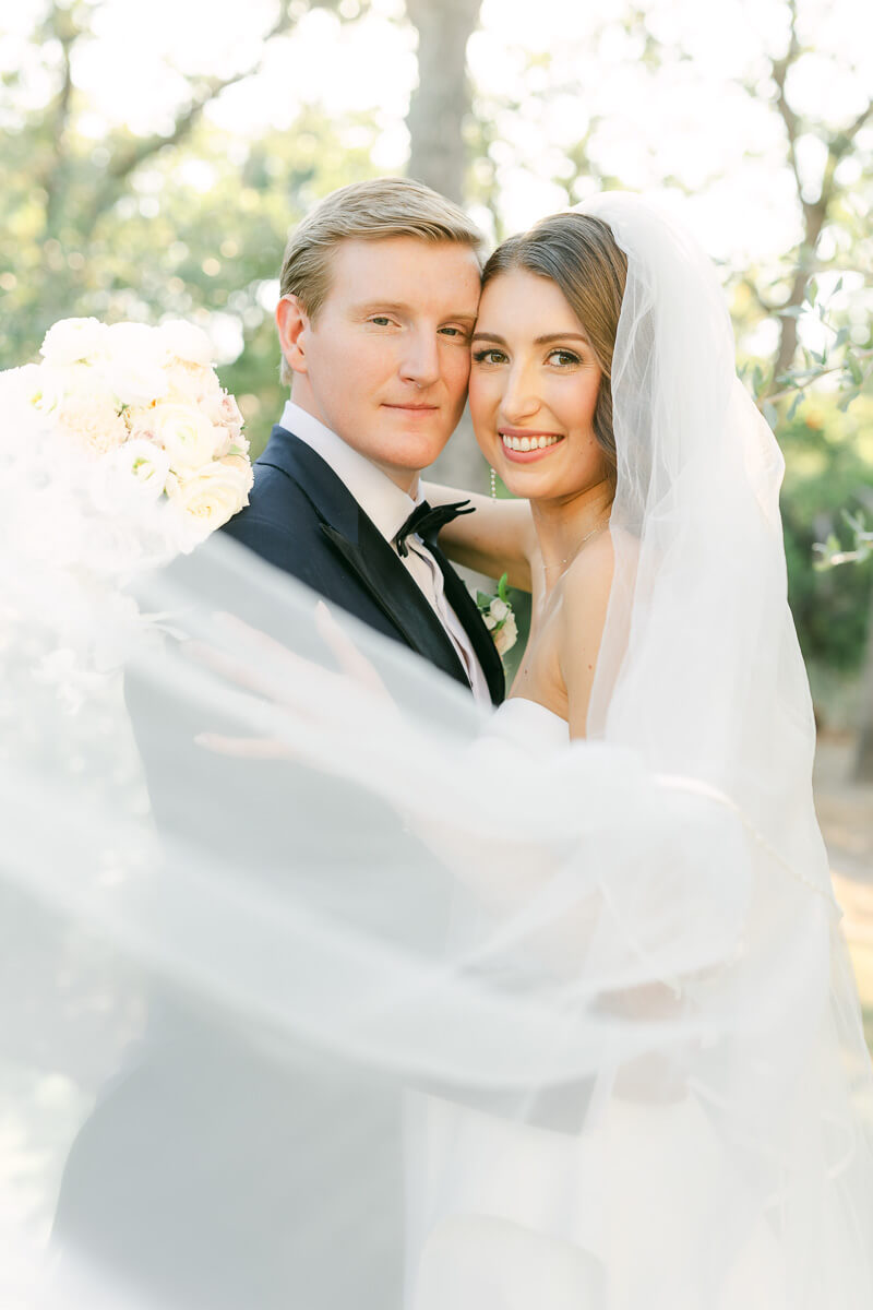 bride and groom posing for houston, tx wedding photographer