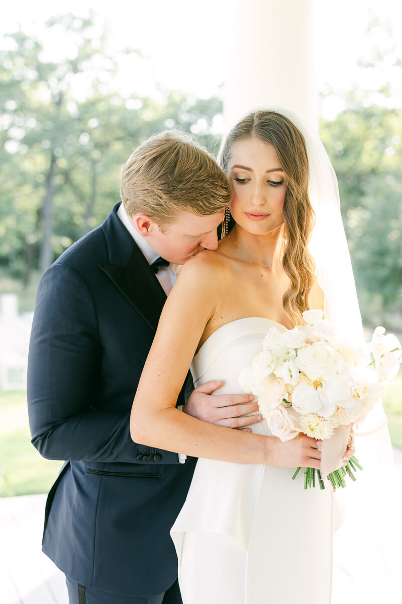 bride and groom posing for houston, tx wedding photographer