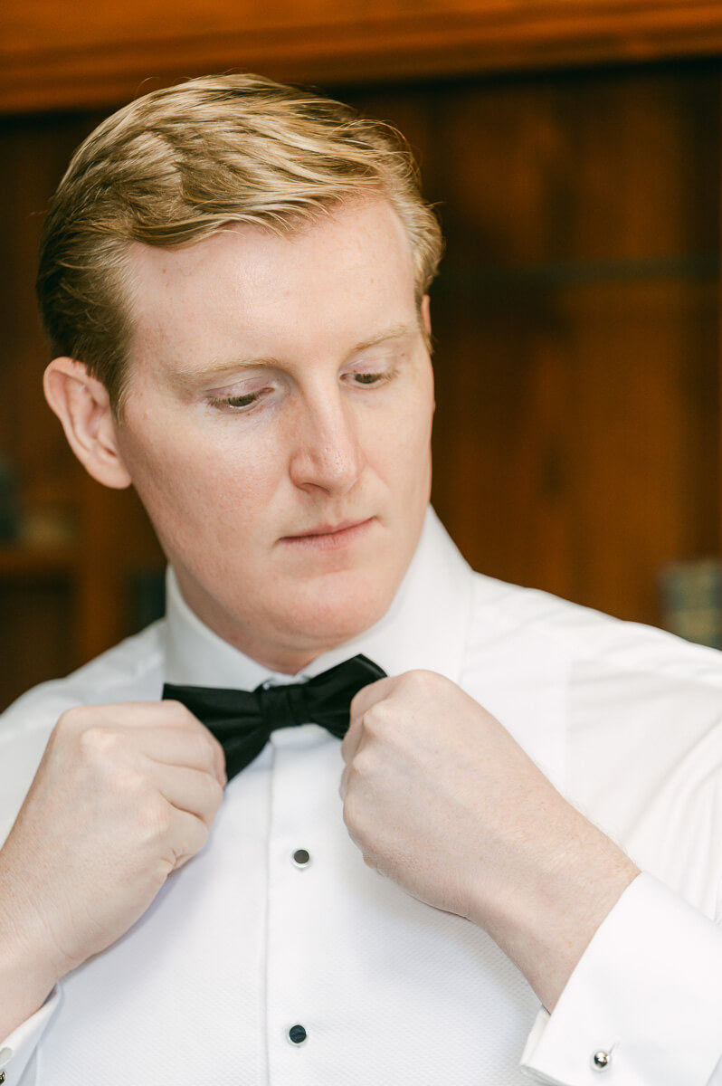 groom getting ready at the grand lady in austin, tx