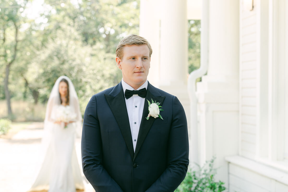 first look by houston wedding photographer