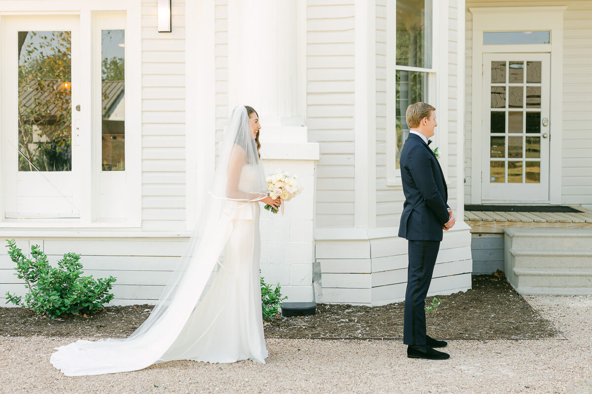 first look by houston wedding photographer