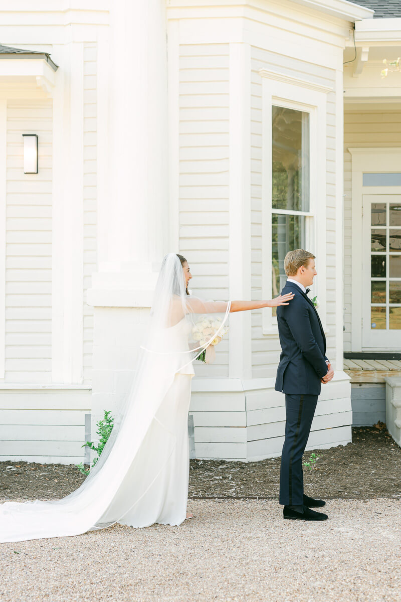 first look by houston wedding photographer