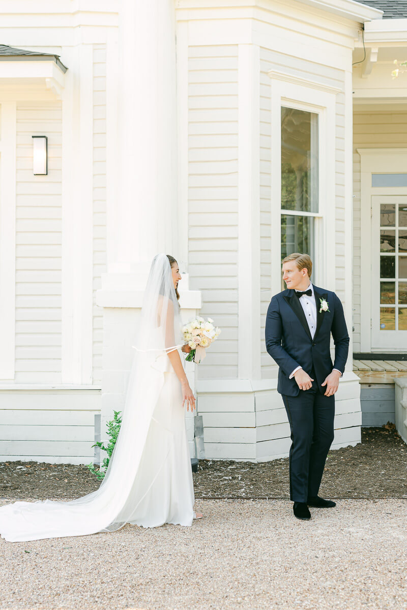 first look by houston wedding photographer
