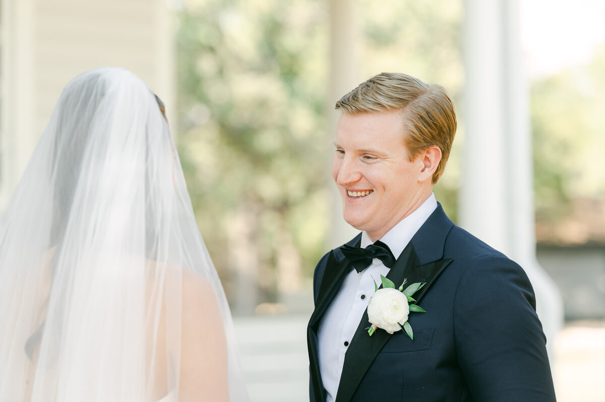 first look by houston wedding photographer