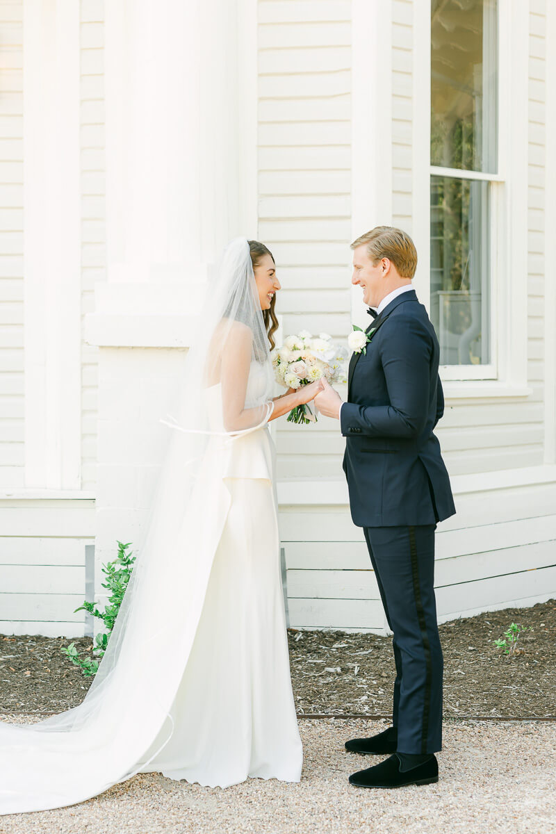 first look by houston wedding photographer