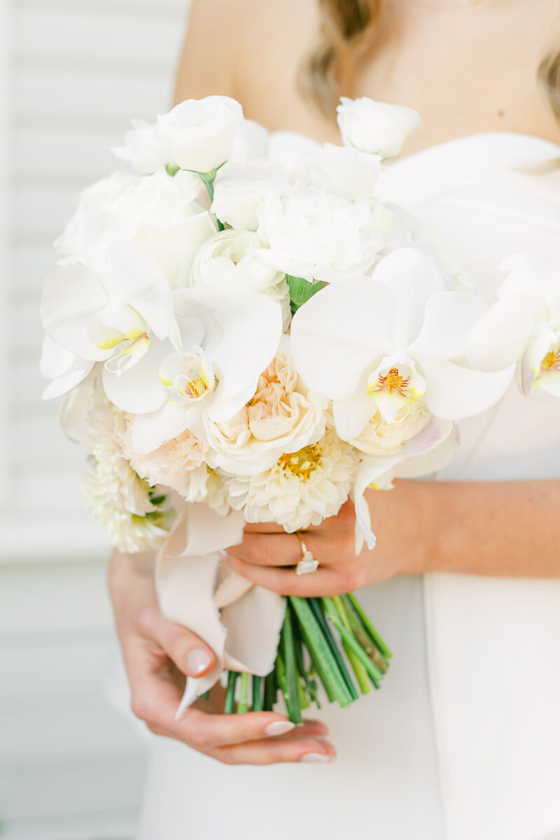 delicate wedding floral bouquet