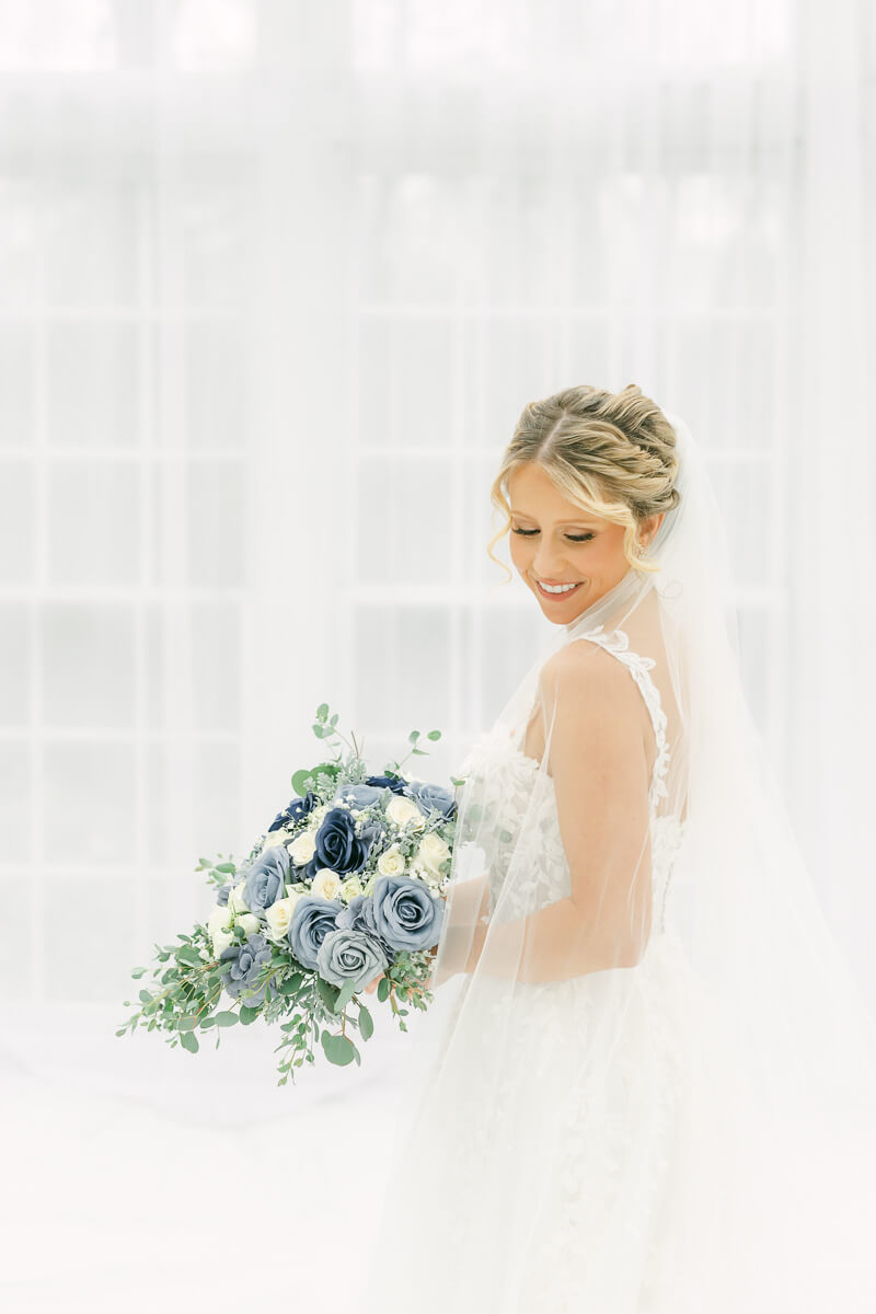 a bridal session in Conroe, Texas at The Oak Atelier 