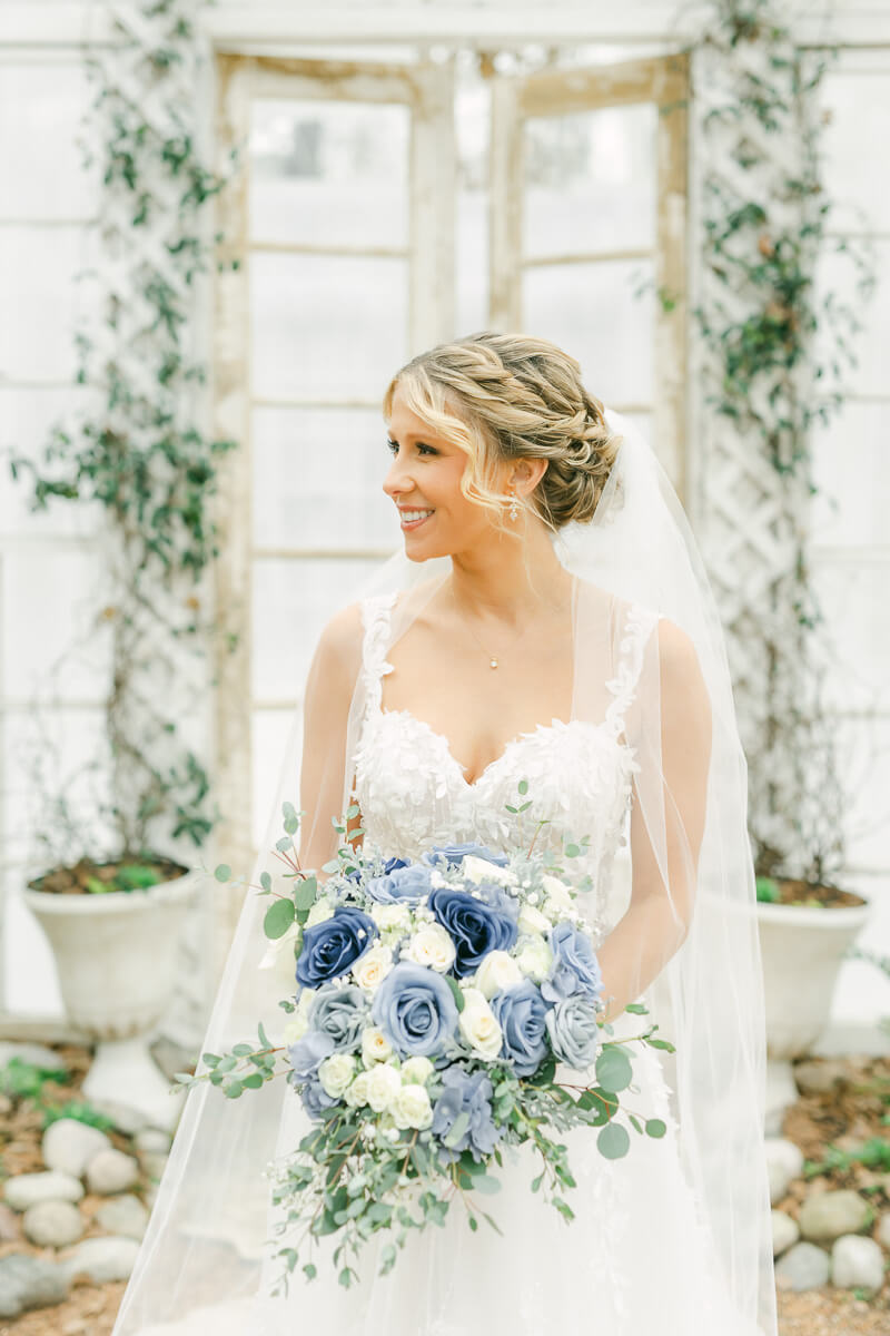 bride at her bridal session photographed by Conroe wedding photographer 