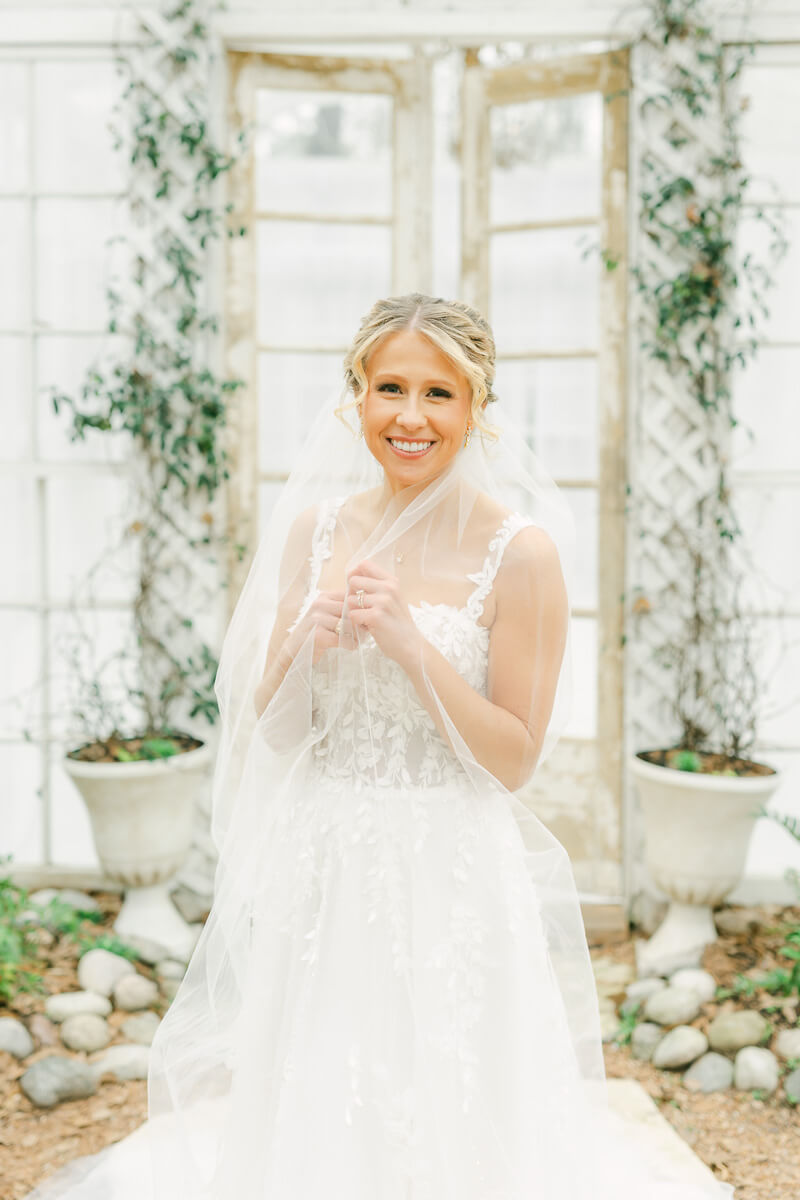 bride at her bridal session photographed by Conroe wedding photographer 