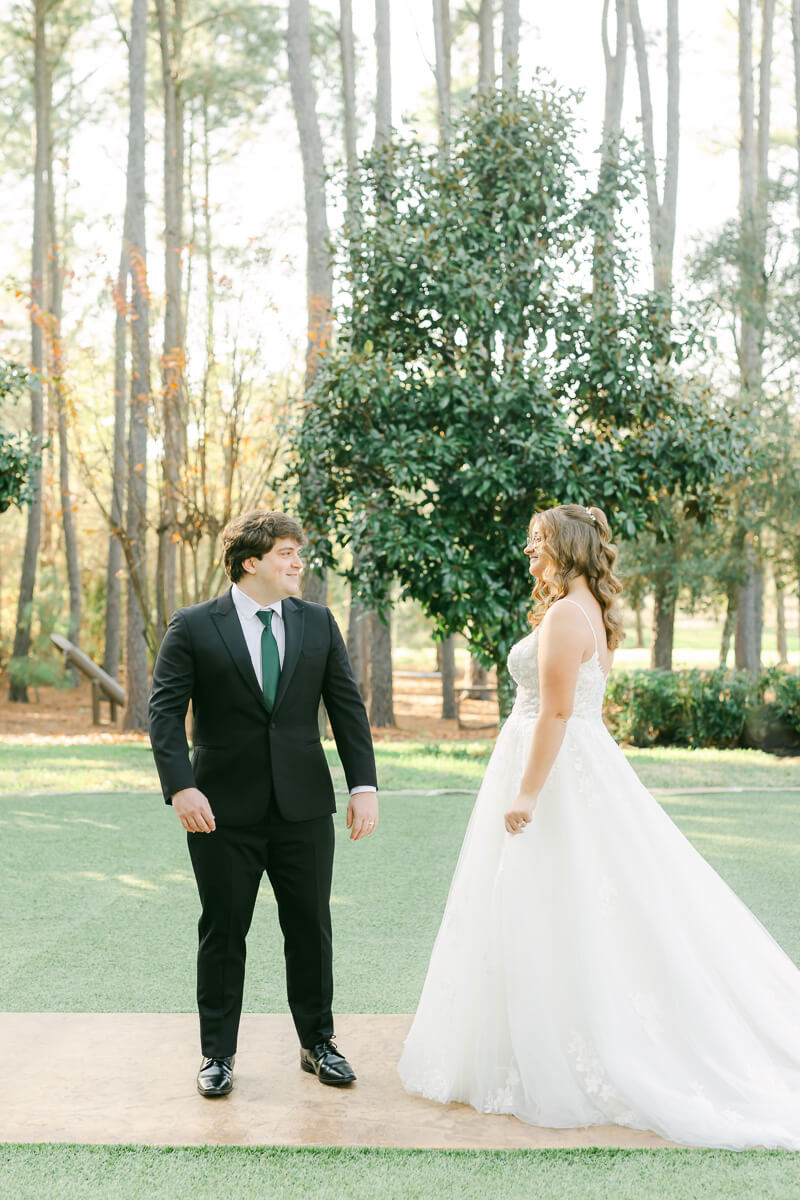 first look by houston wedding photographer