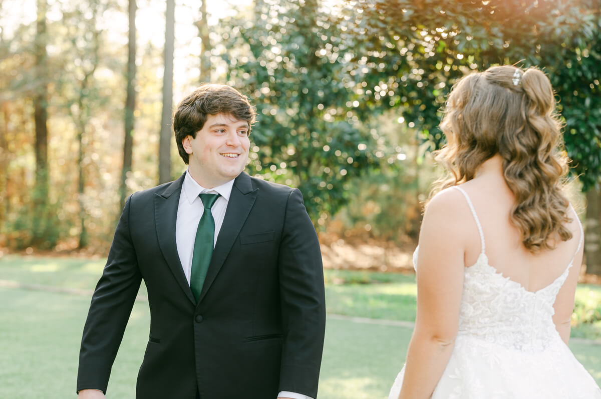 first look by houston wedding photographer