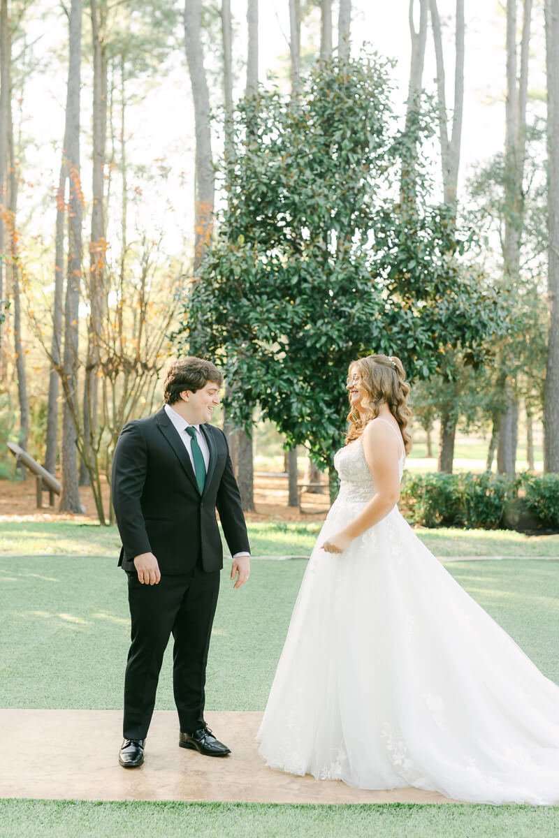 first look by houston wedding photographer