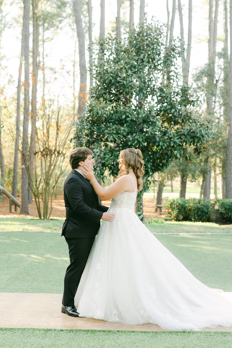 first look by houston wedding photographer