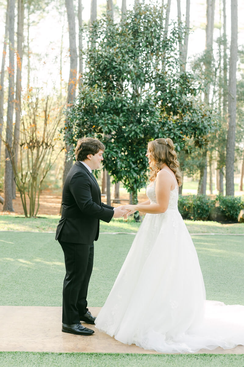 first look by houston wedding photographer