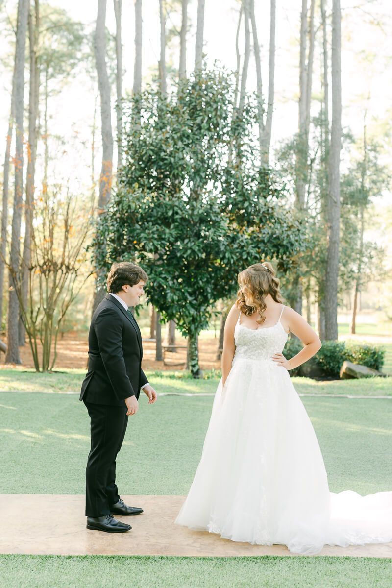 first look by houston wedding photographer