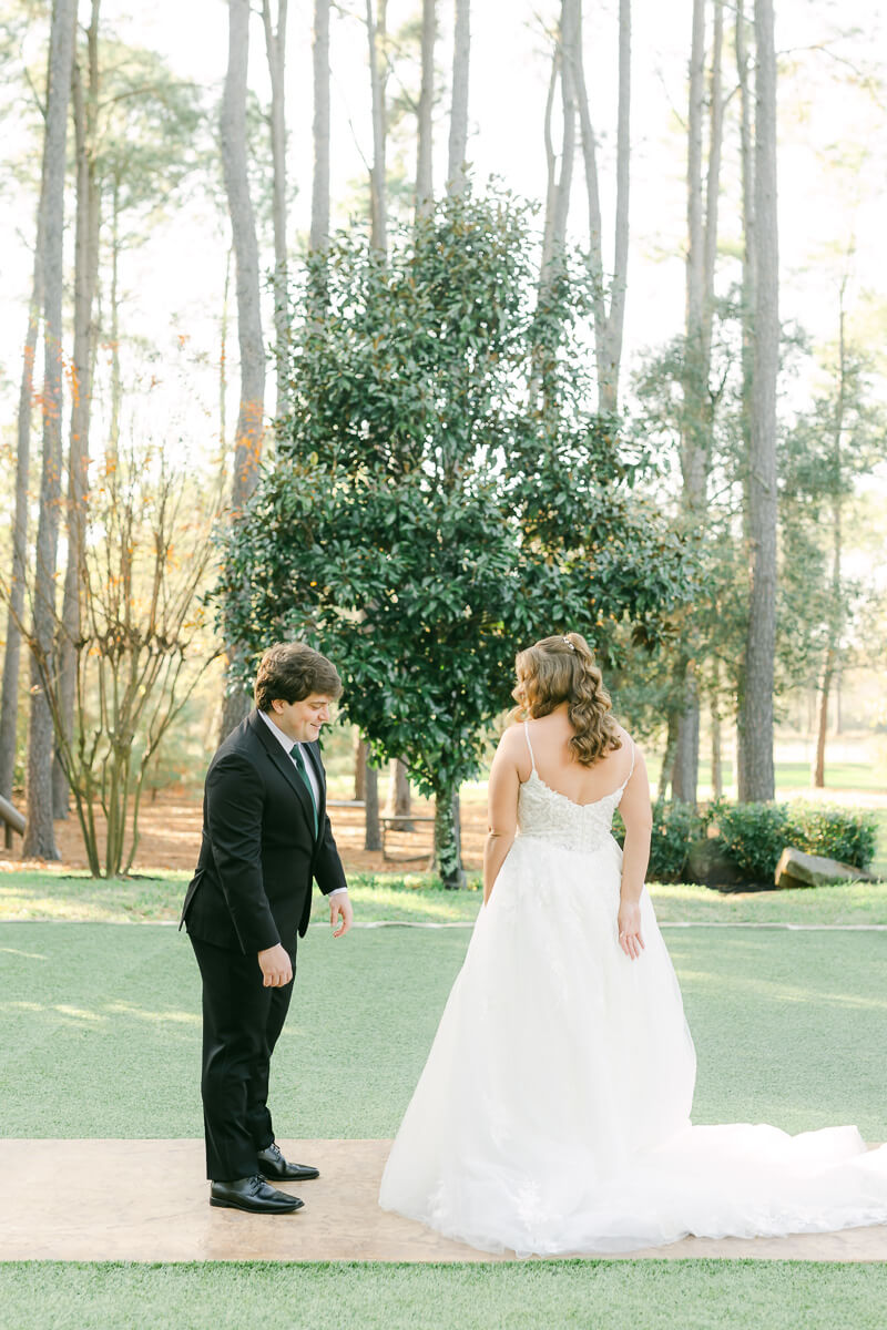 first look by houston wedding photographer