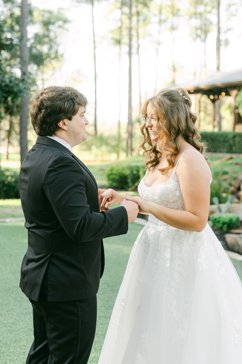 first look by houston wedding photographer