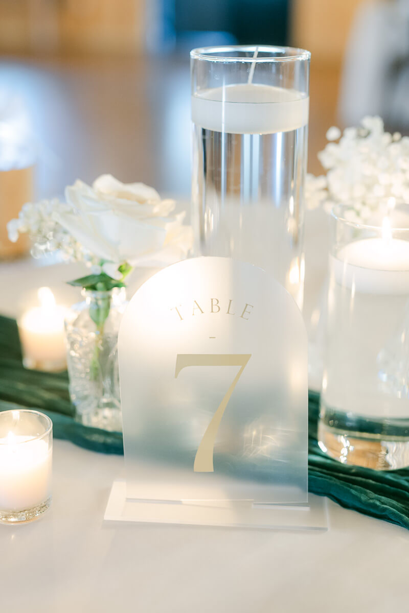 wedding reception details by houston wedding photographer 