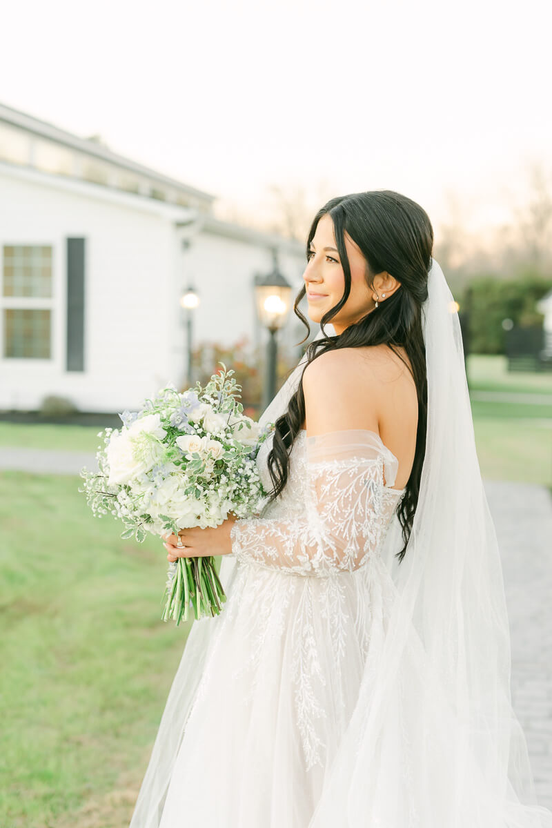 bride outside venue 311