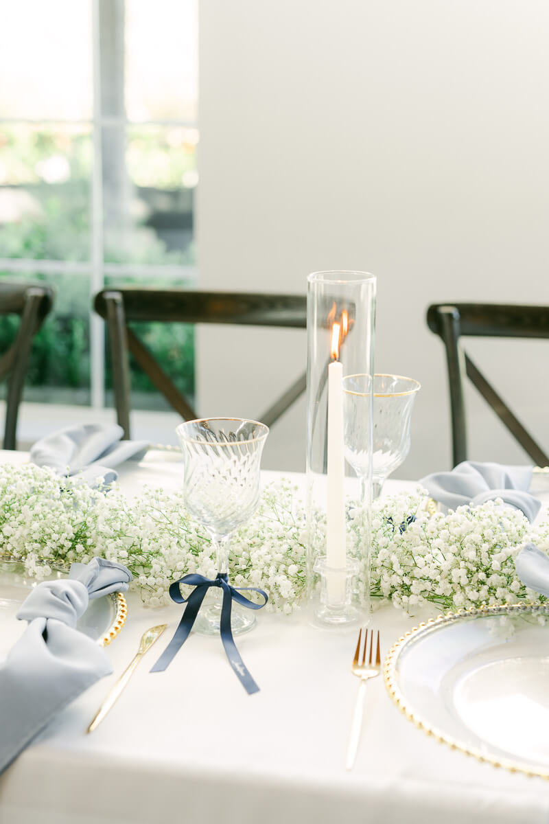 wedding reception details by houston wedding photographer