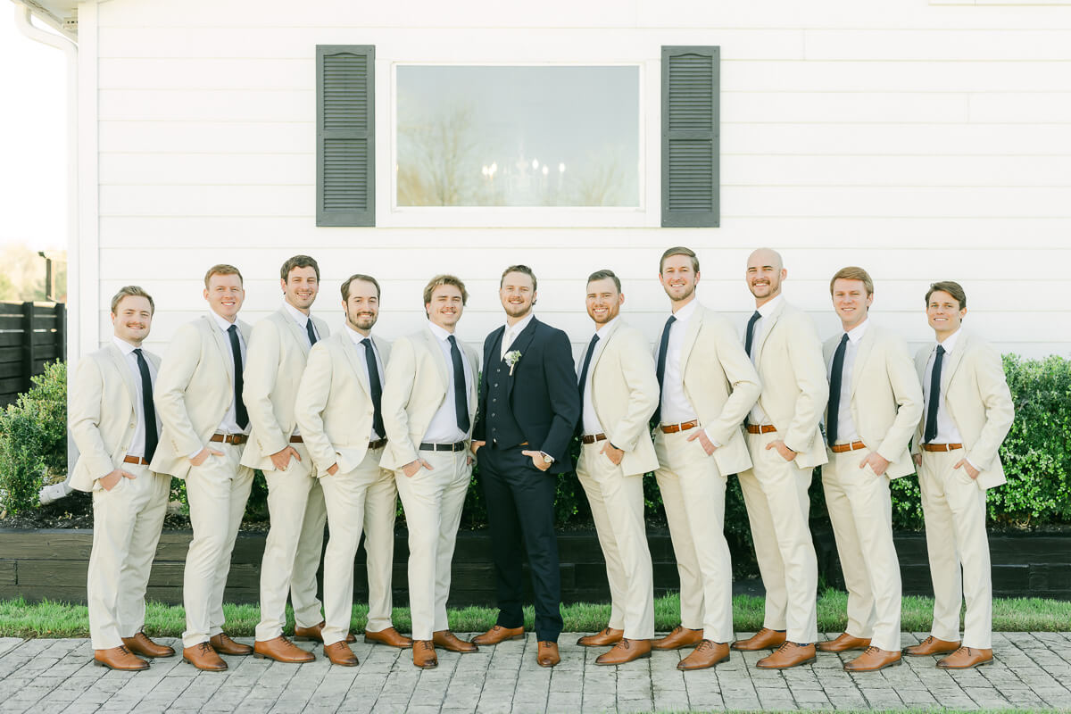 groomsmen at venue 311 by houston wedding photographer