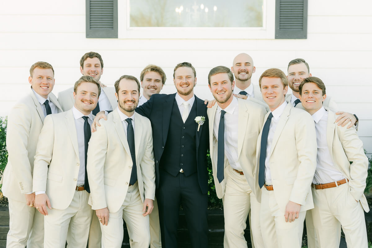 groomsmen at venue 311 by houston wedding photographer