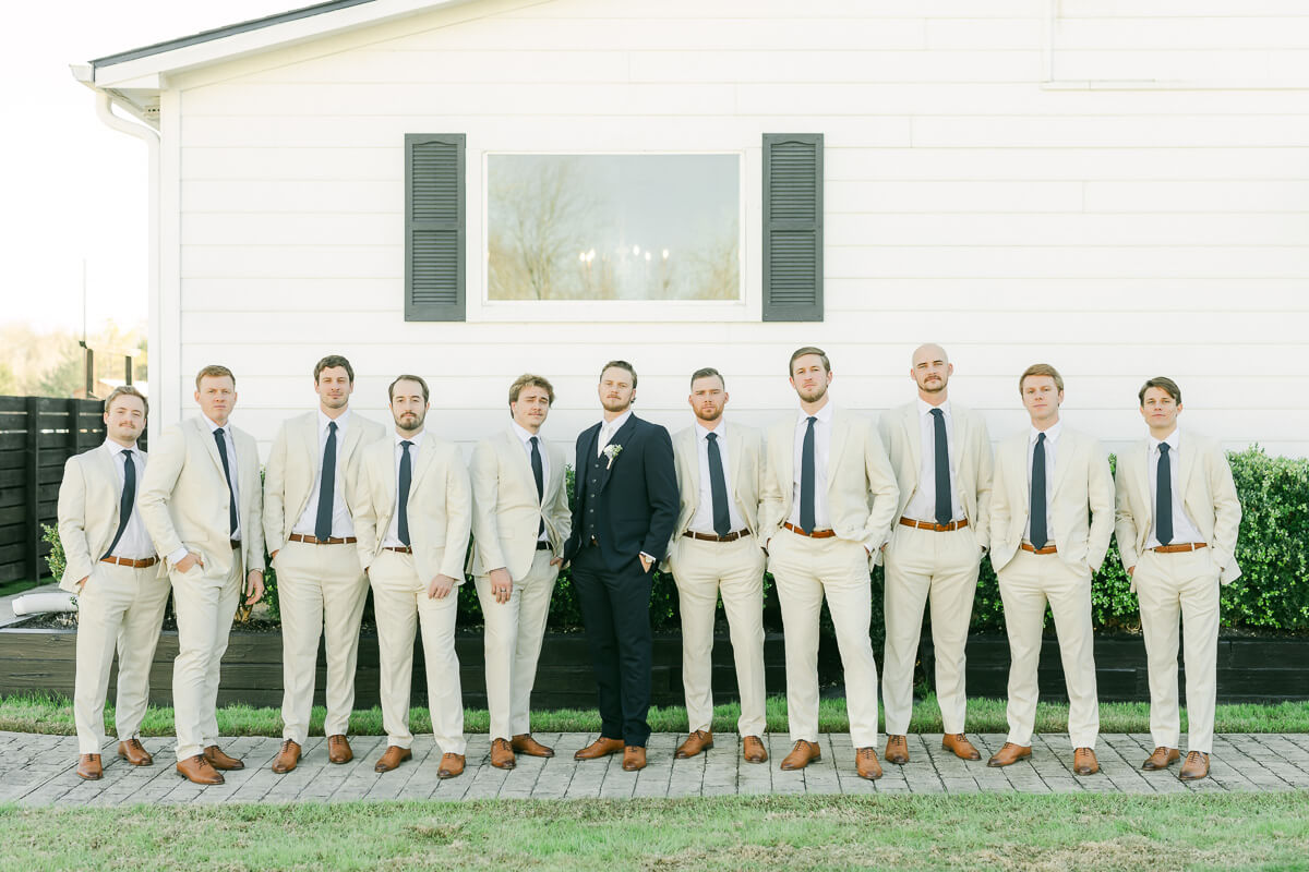 groomsmen at venue 311 by houston wedding photographer