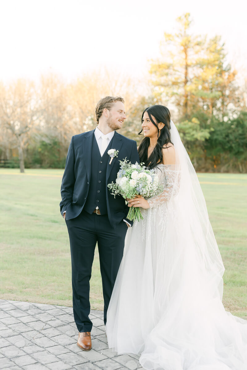 bride and groom by houton wedding photographer