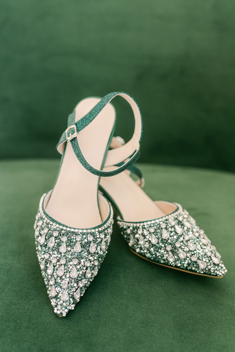 emerald green wedding shoes 