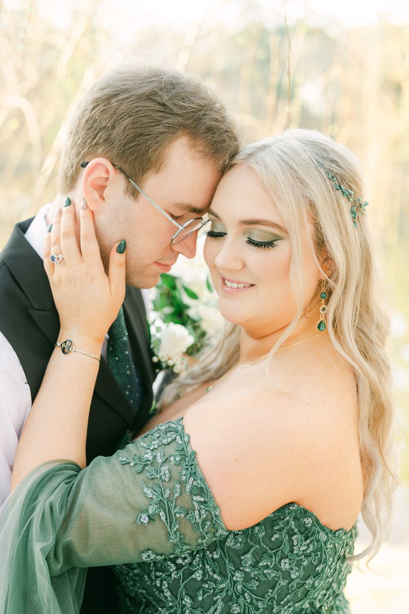 bride and groom during wedding in Conroe, Tx