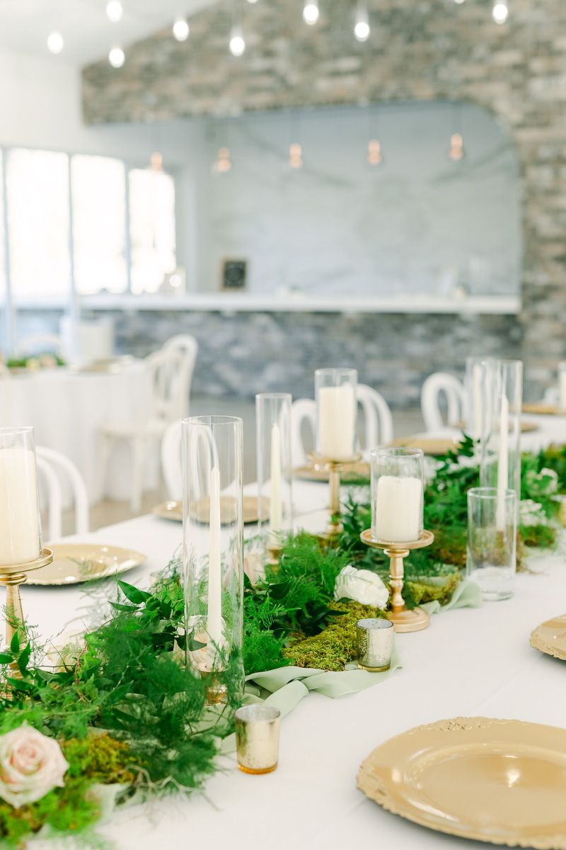 wedding reception details in Willow Room