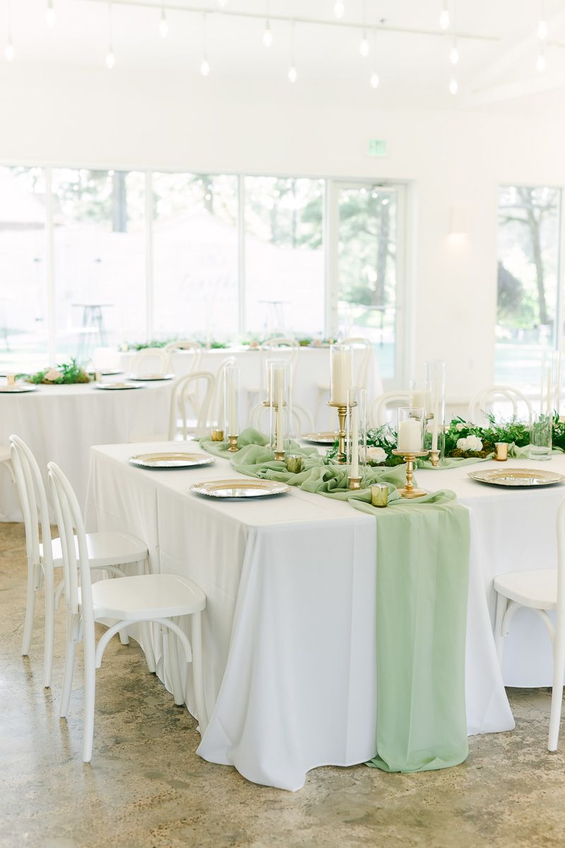 wedding reception details in Willow Room