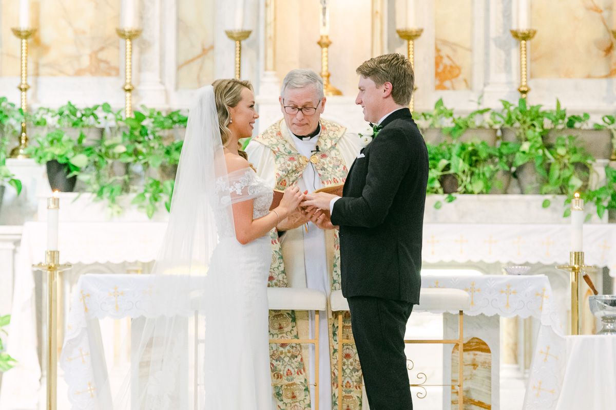Sacred Heart Catholic Church ceremony in Galveston
