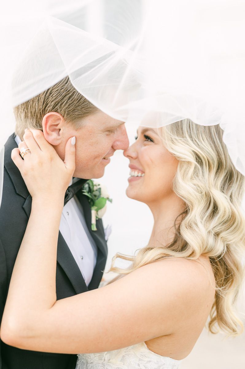couple at Galveston wedding