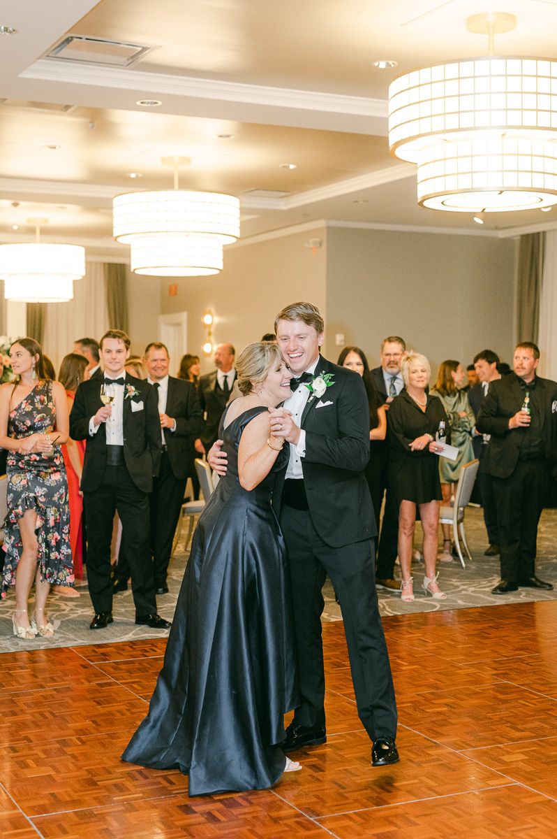 mother son dance at The Tremont House wedding reception
