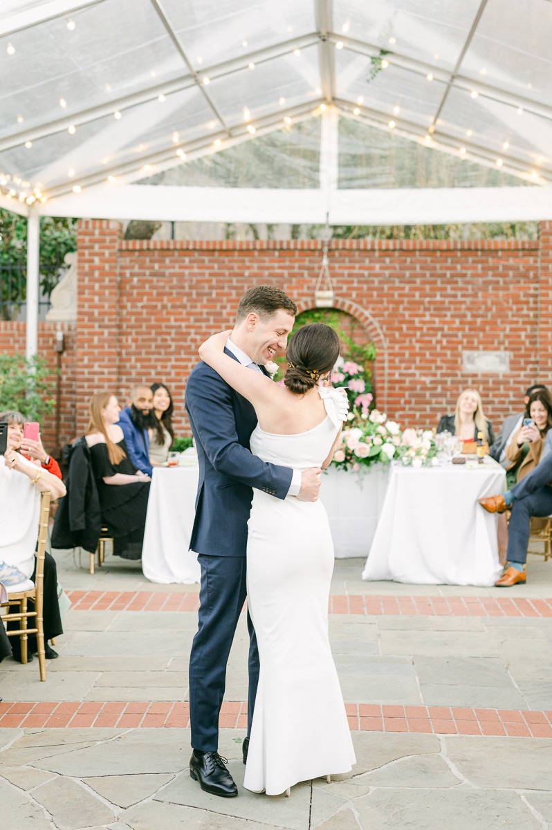 first dance at houston garden wedding