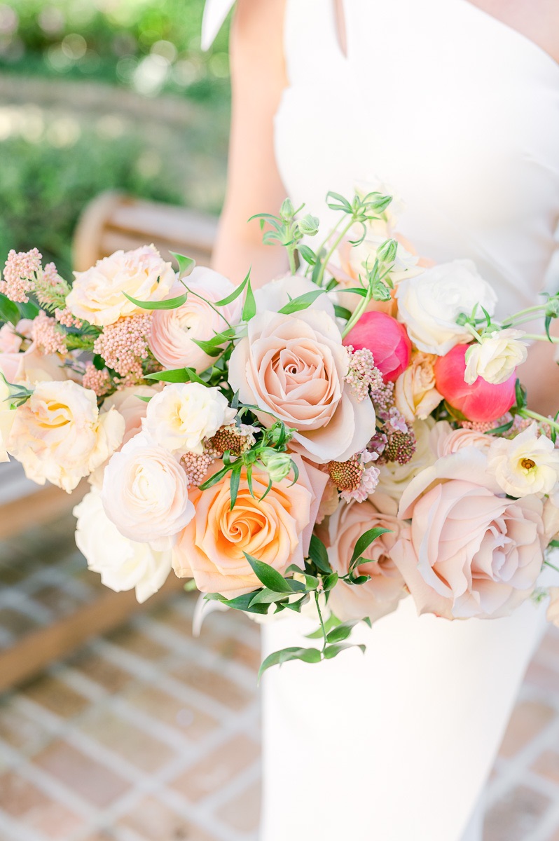 pink bridal bouquet in Houston