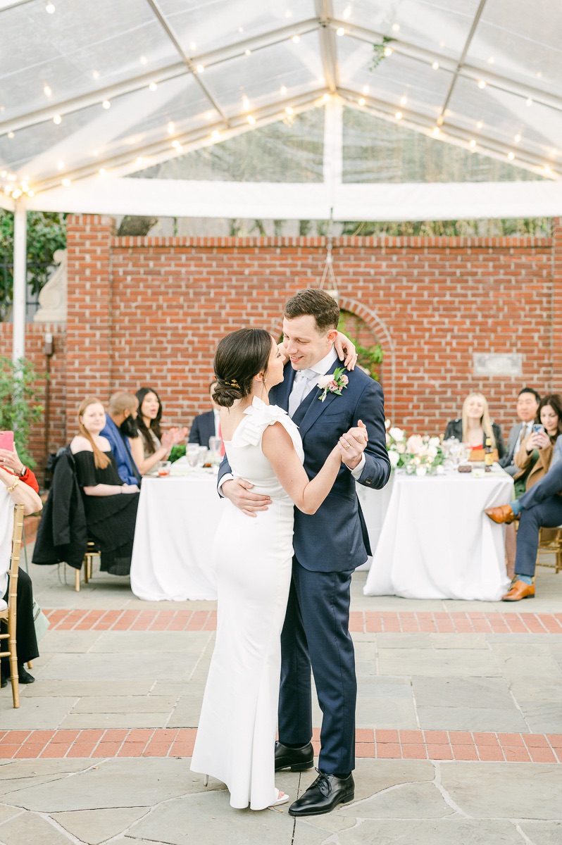 first dance at houston garden wedding