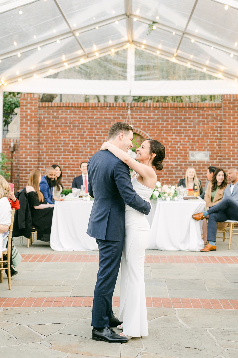 first dance at houston garden wedding