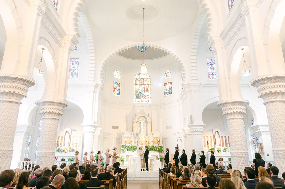 Sacred Heart Catholic Church ceremony in Galveston