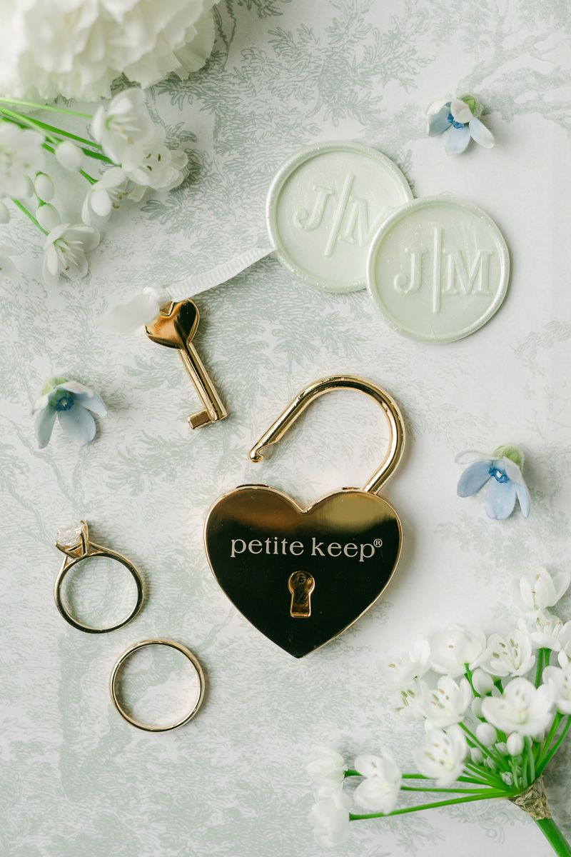 blue floral wedding details