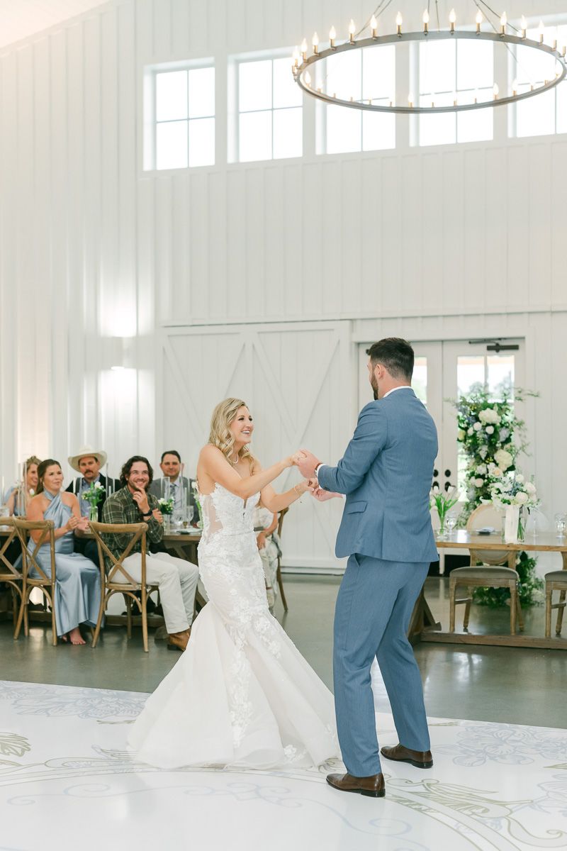 first dance at wedding reception in Montgomery, Texas